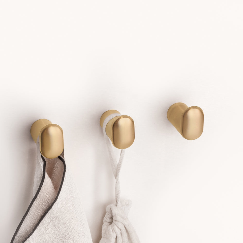 Single Hook — Brushed Gold