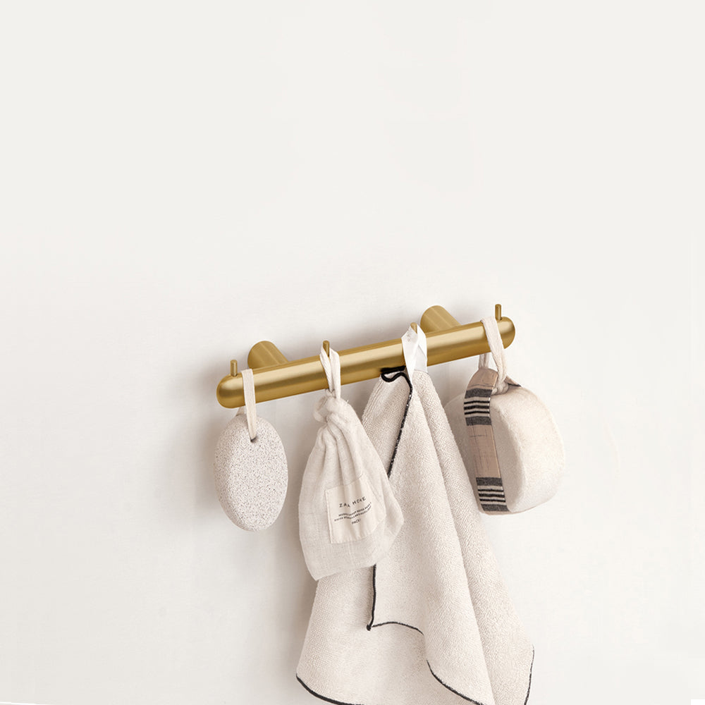 Four Hooks — Brushed Gold