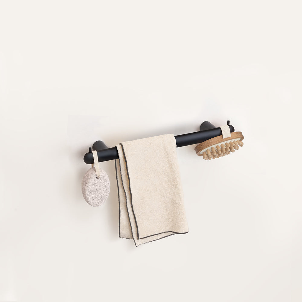Corona Handtuchhalter mit zwei Haken – Mattschwarz