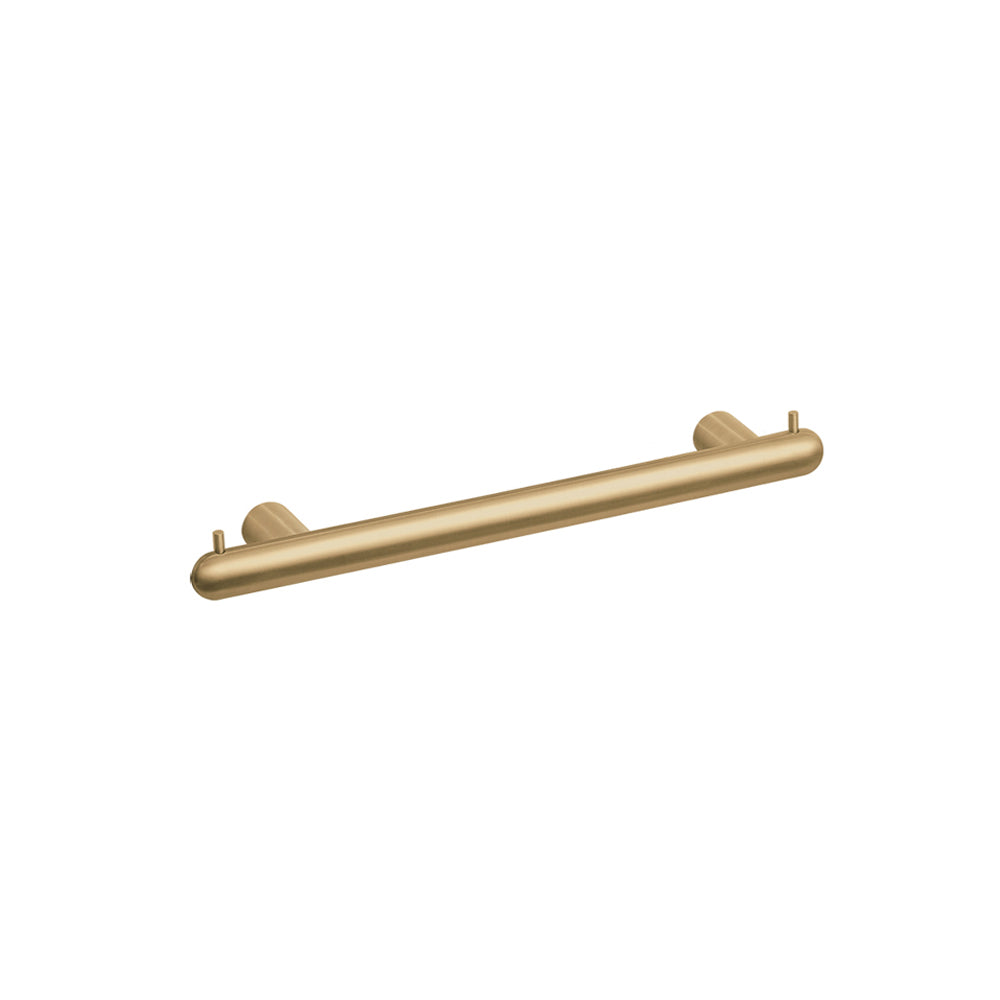 Towel Bar with Two Hooks — Brushed Gold