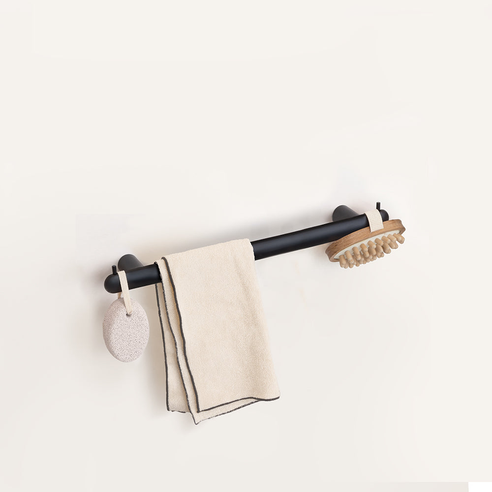 Corona Handtuchhalter mit zwei Haken – Mattschwarz