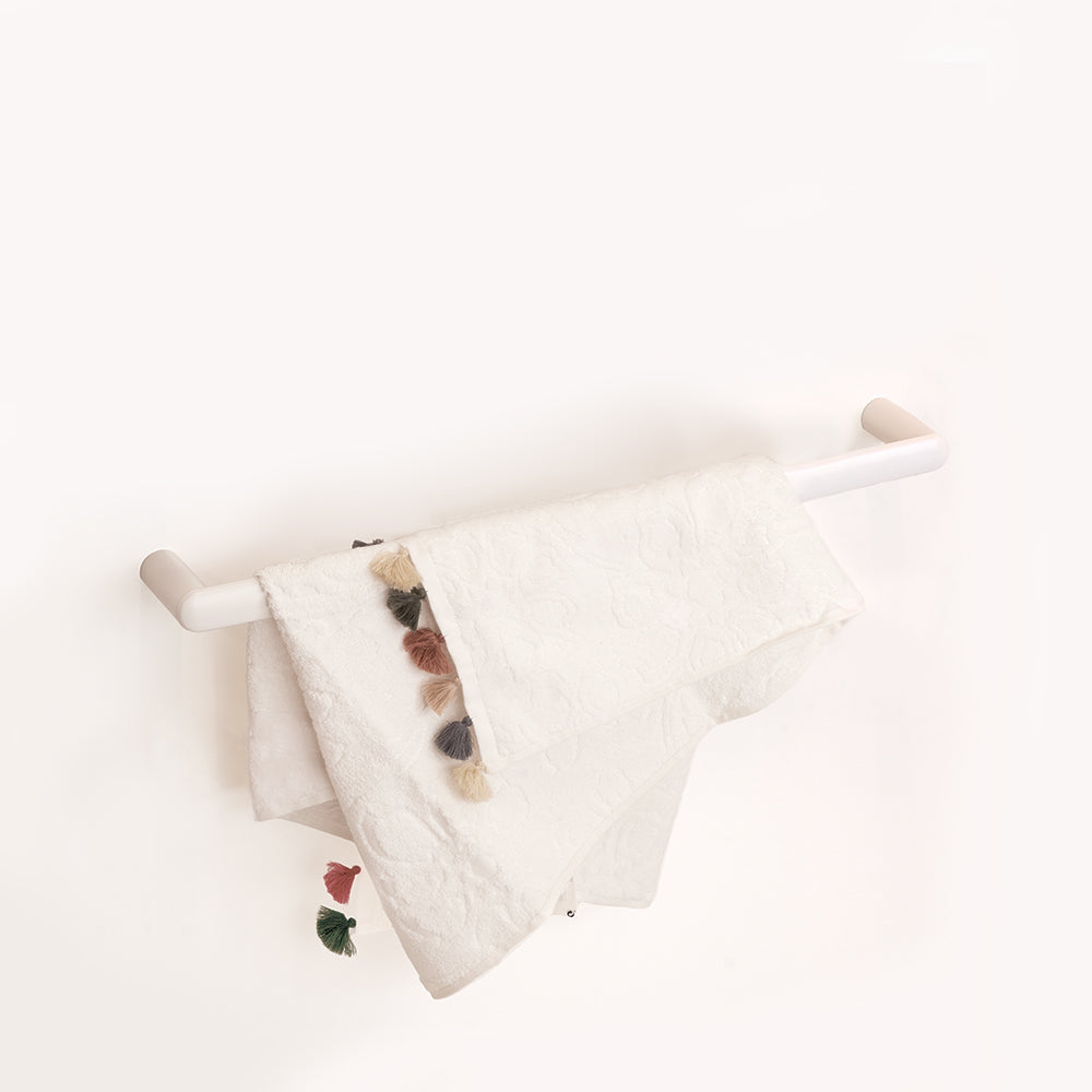 Corona Towel Bar — White Matt