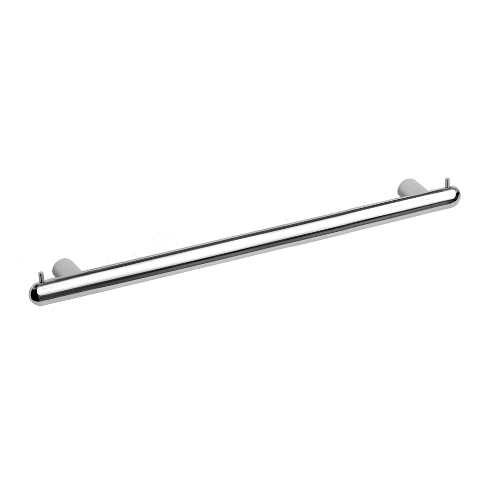 Corona Towel Bar with Two Hooks — Polished INOX