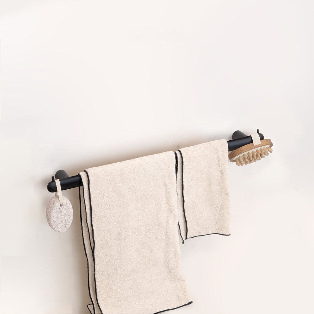 Corona Handtuchhalter mit zwei Haken – Mattschwarz