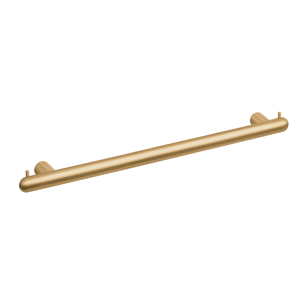 Towel Bar with Two Hooks — Brushed Gold