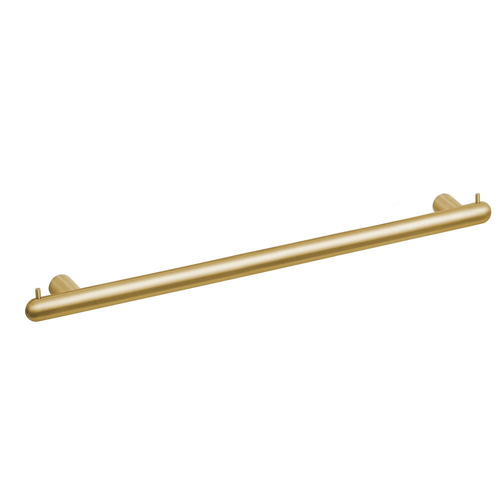 Towel Bar with Two Hooks — Brushed Gold