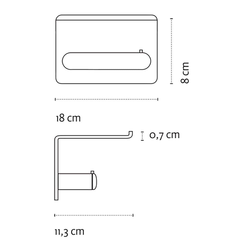 Toilet Paper Holder with Shelf — Brushed Gold
