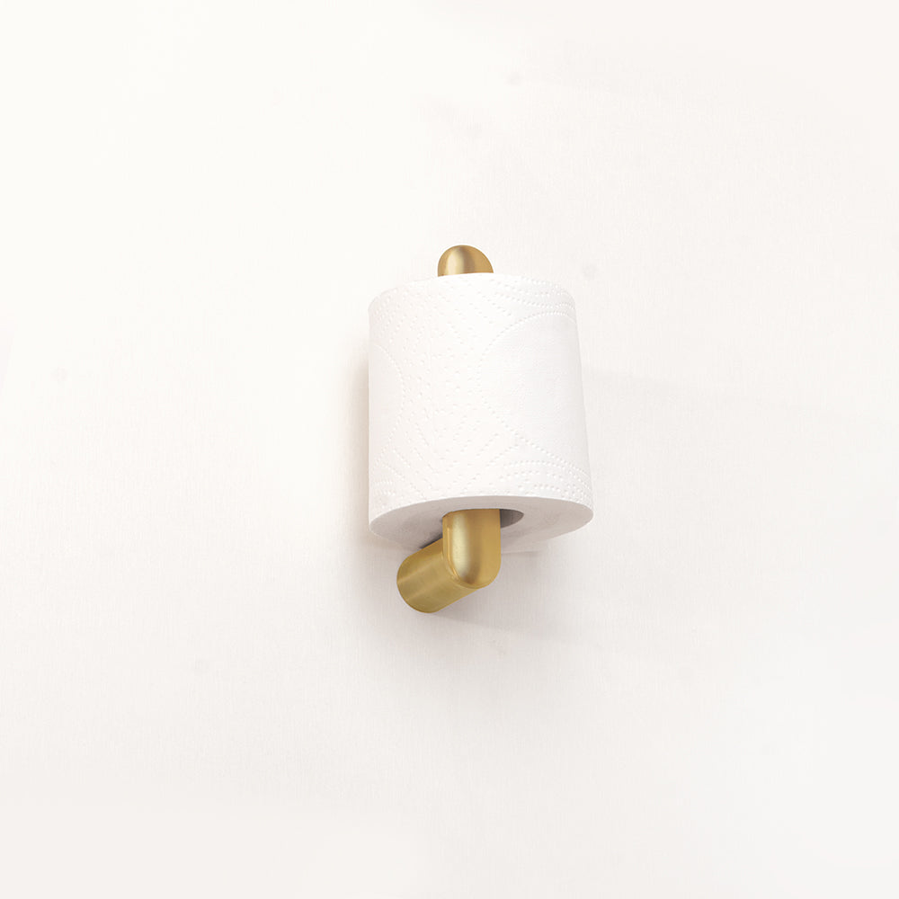 Vertical Toilet Paper Holder — Brushed Gold