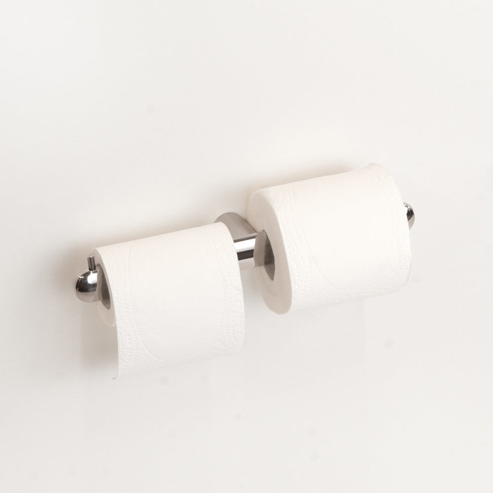 Corona Doppel-Toilettenpapierhalter – poliertes INOX