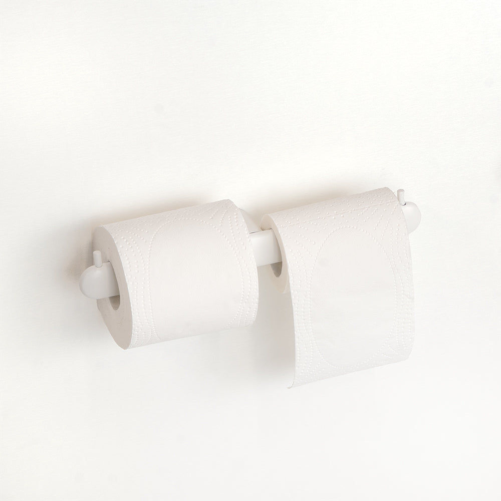 Corona Double Toilet Paper Holder — White Matt