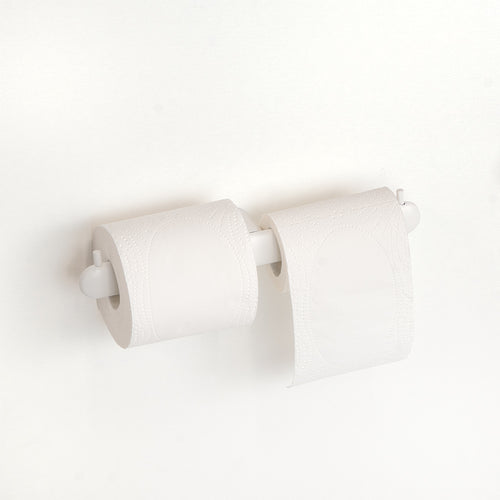 Corona Doppel-Toilettenpapierhalter – Weiß Matt