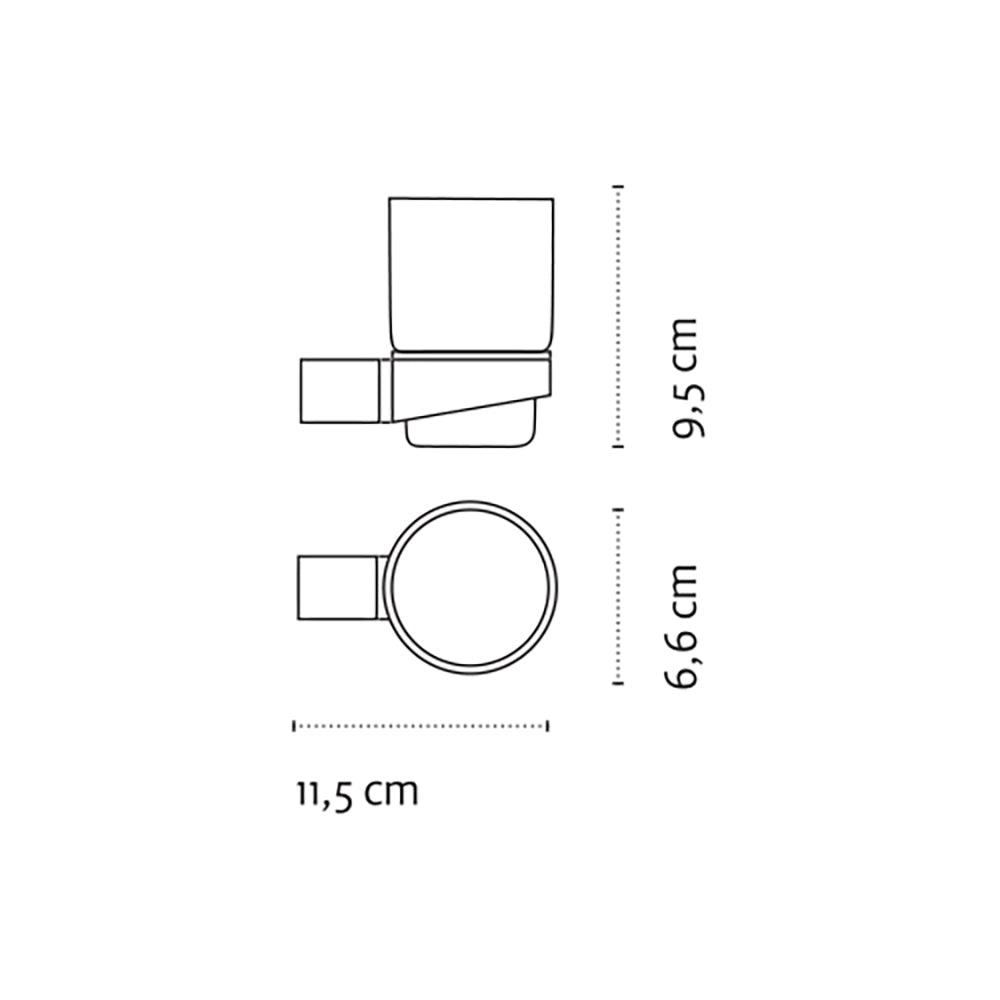 Glass Holder — Brushed Gold