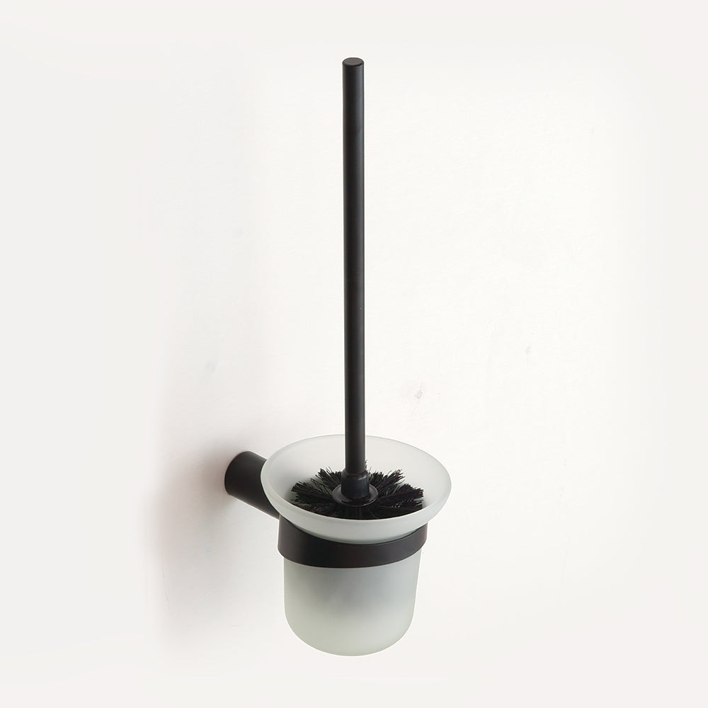 Corona Glass Toilet Brush — Black Matt