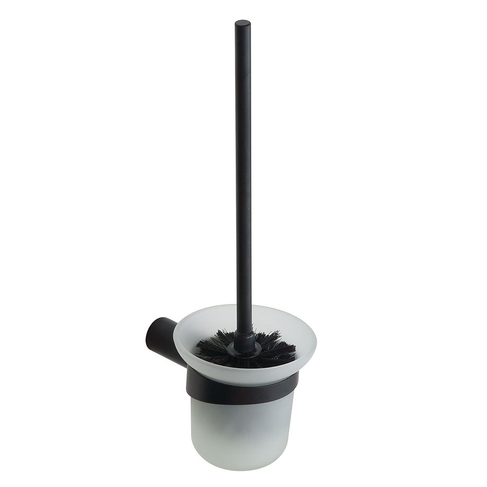 Corona Glass Toilet Brush — Black Matt