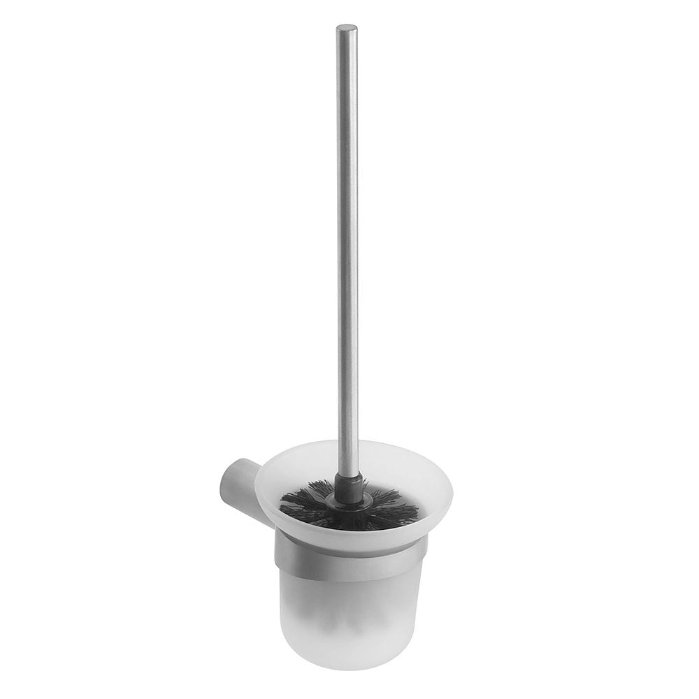 Corona Glass Toilet Brush — Brushed INOX
