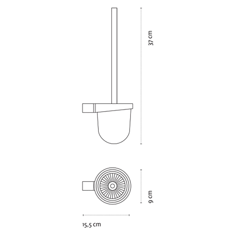 Corona Toilet Brush — Black Matt