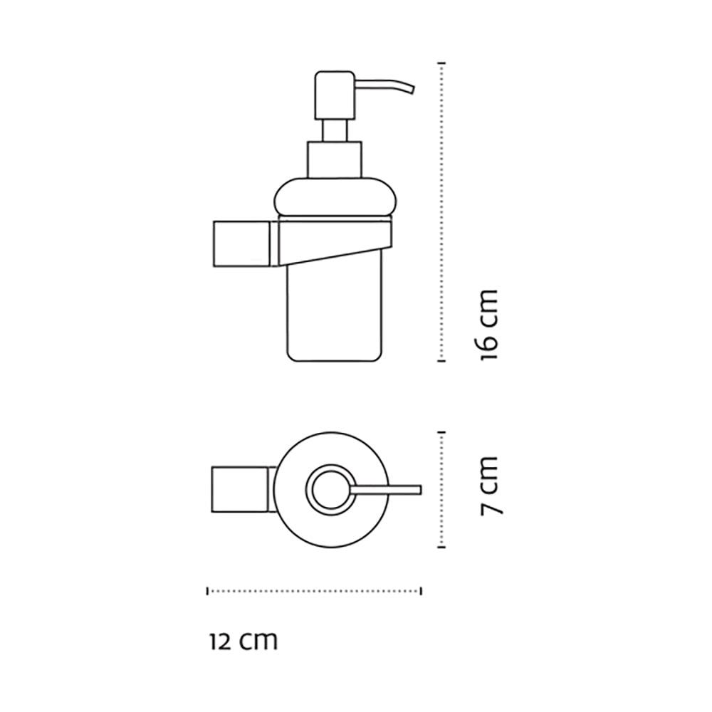 Glass Soap Dispenser — Brushed Gold