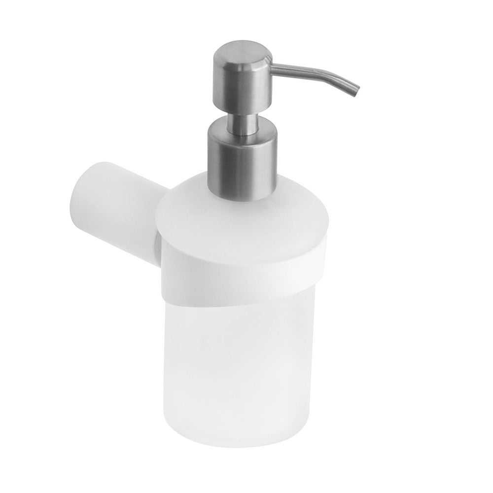 Corona Glass Soap Dispenser — White Matt