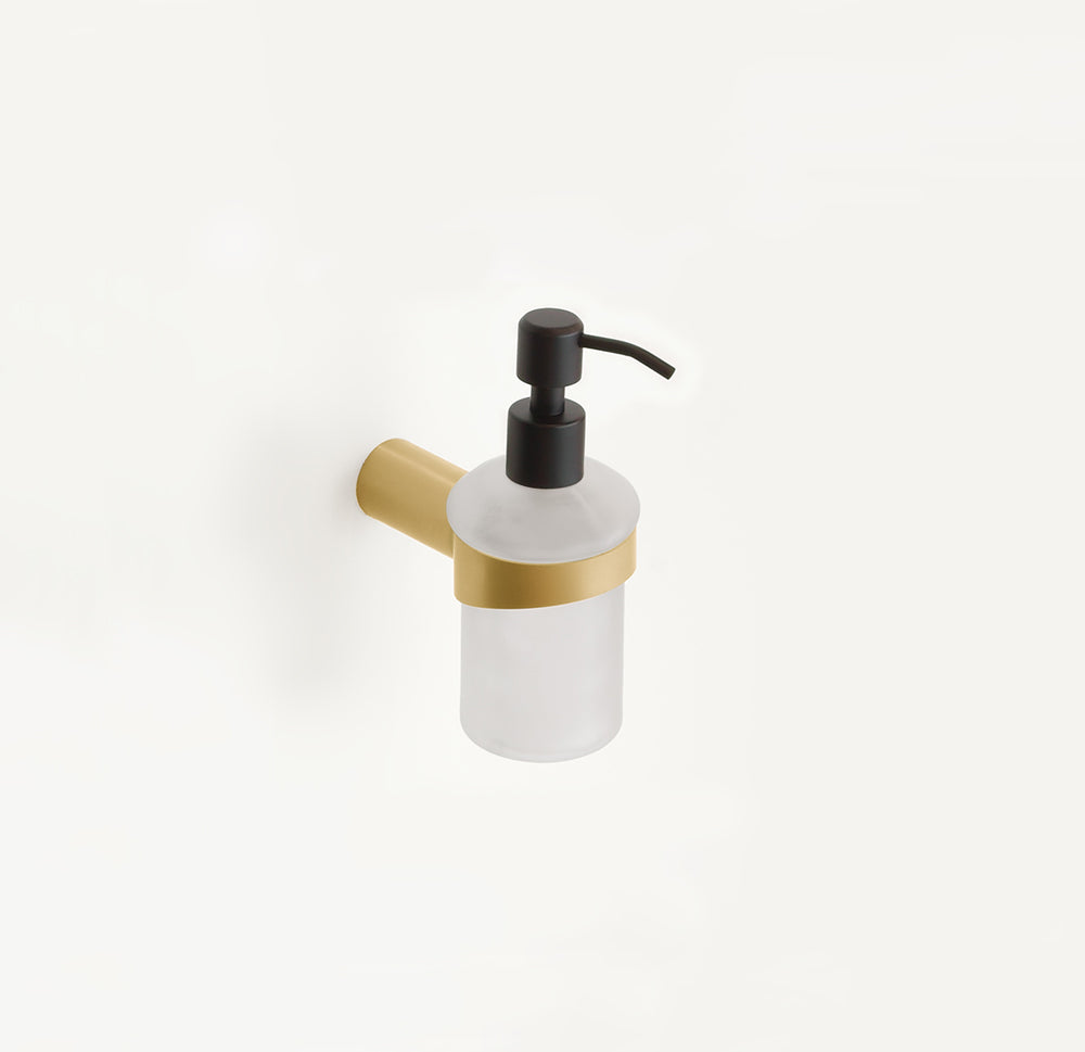 Glass Soap Dispenser — Brushed Gold