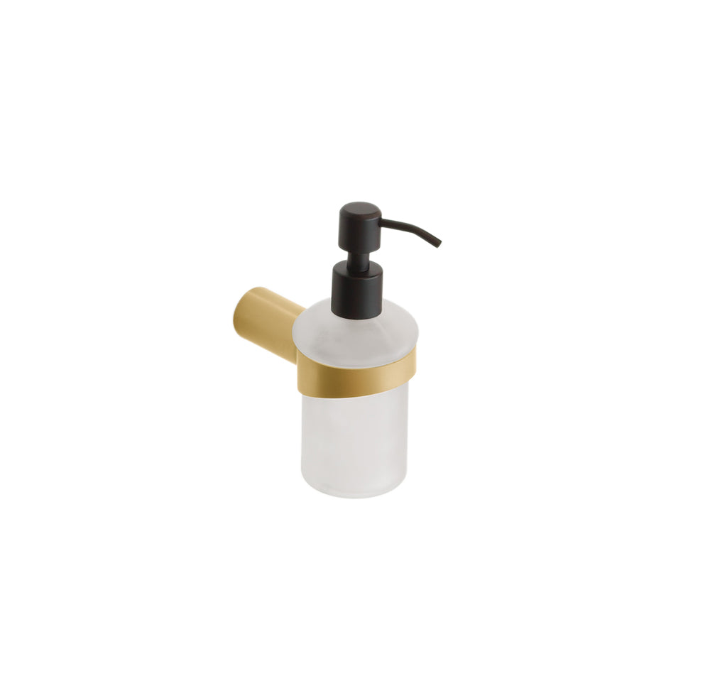 Glass Soap Dispenser — Brushed Gold